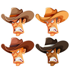 Angry Cowboy Cartoon With Hat