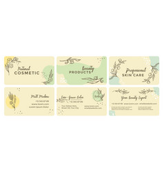 Business Card Design Set For Natural Cosmetic