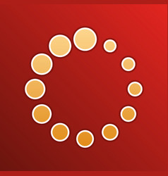 Circular Loading Sign Golden Gradient Icon