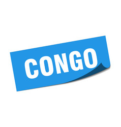 Congo Sticker Blue Square Peeler Sign