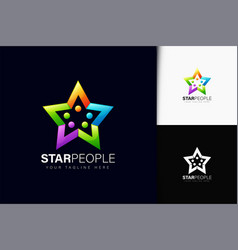 Star People Logo Design With Gradient