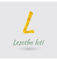 Golden Symbol Of The Lesotho Loti