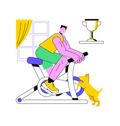 Home Cycle Training Isolated Cartoon