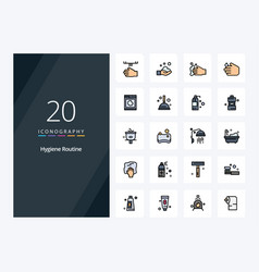 20 Hygiene Routine Line Filled Icon