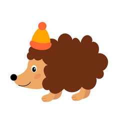 Hedgehog Prickly In Hat Cartoon Forest Animal