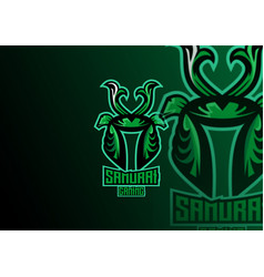 Samurai Esport Logo Design Mascot