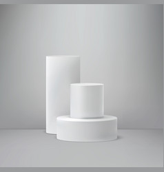 Abstract White Room With Realistic White