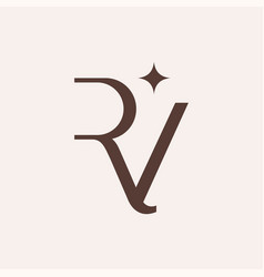 Beauty Fashion Elegant Monogram Rv Or Vr