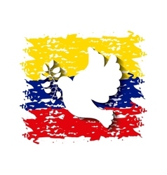 Colombian Peace Dove With Olive Branch