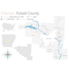 Map Pulaski County In Arkansas