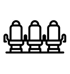 Plane Seats Icon Outline Style