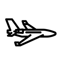 Private Jet Airplane Aircraft Line Icon