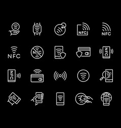 Set Of Nfc Payment Icons Wireless Pay Near Field