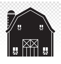 Barn Or Farm House With Pole Barns Flat Icon