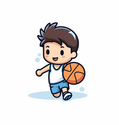 Boy Playing Basketball Character Design Eps 10