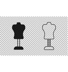 Black Mannequin Icon Isolated On Transparent