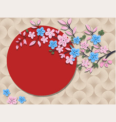 Japanese Background With Cherry Blossom Sakura