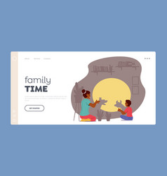 Family Time Landing Page Template Mom And Little