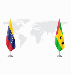 Venezuela And Sao Tome Principe Flags