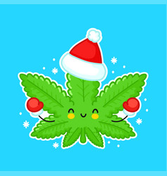 Cute Funny Happy Weed Marijuana Leaf