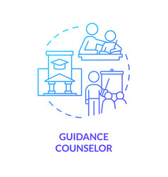 Guidance Counselor Blue Gradient Concept Icon