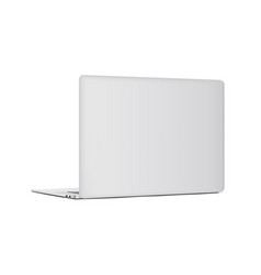 Laptop Backside Isolated On White Background