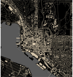 Map City San Diego California Usa