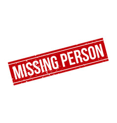 Missing Person Rubber Stamp Red Person