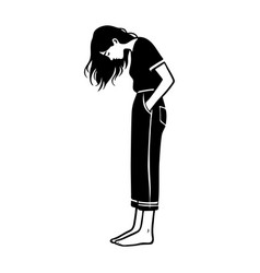 Sad Girl Monochrome Clip Art