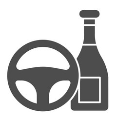 Do Not Drink And Drive Solid Icon Steering Wheel