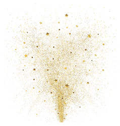 Golden Confetti On A White Background