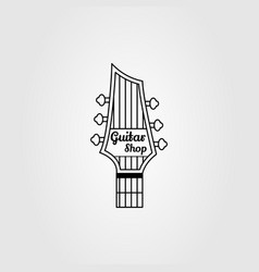 Headstock Guitar Or Bass For Shop Logo Design