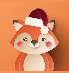 Cute Christmas Paper Cut 3d Fox