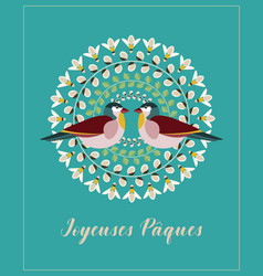 Greeting Card With French Text Joyeuses Paques