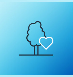 Line Volunteer Team Planting Trees Icon Isolated