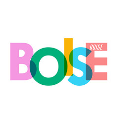 Boise Name City On A White Background