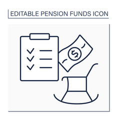 Pension Plan Line Icon