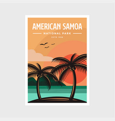 American Samoa National Park Poster Design