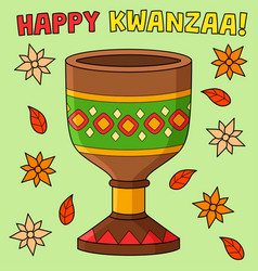 Kwanzaa Unity Cup Colored Cartoon