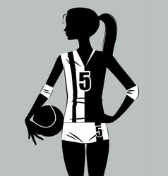 Black And White Silhouette Of A Basketball Player