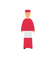 Catholic Cardinal In Red Robe Character Religion