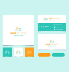 Drug Delivery Logo Design With Editable Slogan