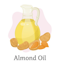 Hair Oil Almond Nut And Liquid In Bottle