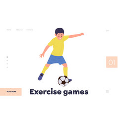 Landing Page Template Inviting Kids For Exercise