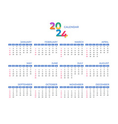 Set Of 12 Calendar Blank 2024 Template