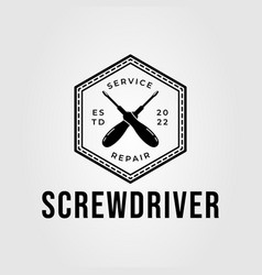 Silhouette Screwdriver Or Philips Hand Tool Logo