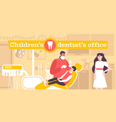 Children Dentistry Flat Composition