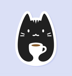 Kawaii Coffee Cat Sticker