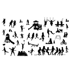 Kids Playing Silhouettes