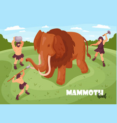 Mammoth Hunt Isometric Background